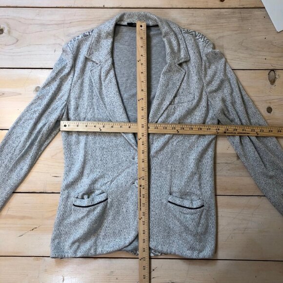 Tart EUC Women's Light Gray Knit Blazer with Geo Houndstooth Pattern Size L - Picture 5 of 7